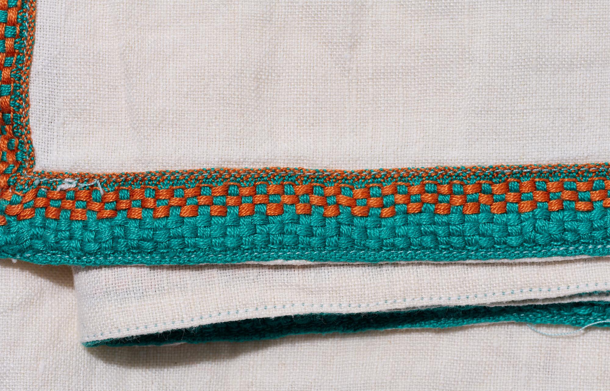 close-up of sash embroidery with dense fill